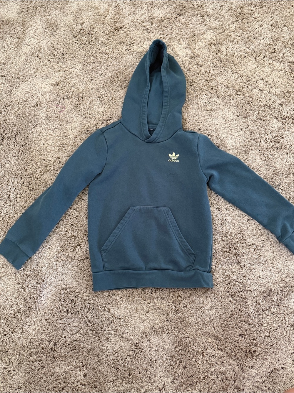 adidas Kids Dark Teal Pullover Hoodie